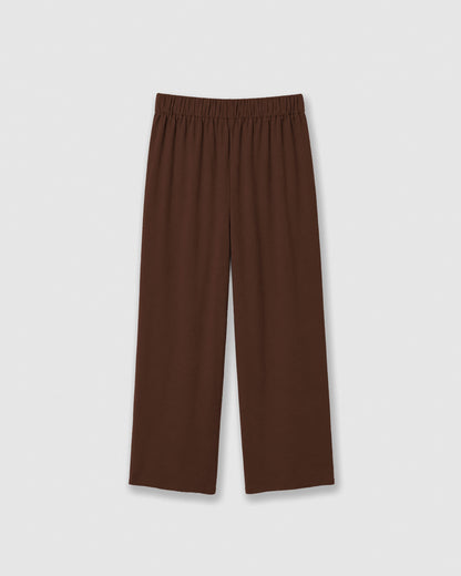 Set blusa pantalón liso marrón
