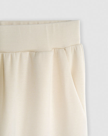 Pantaloni lunghi fluidi lisci naturale