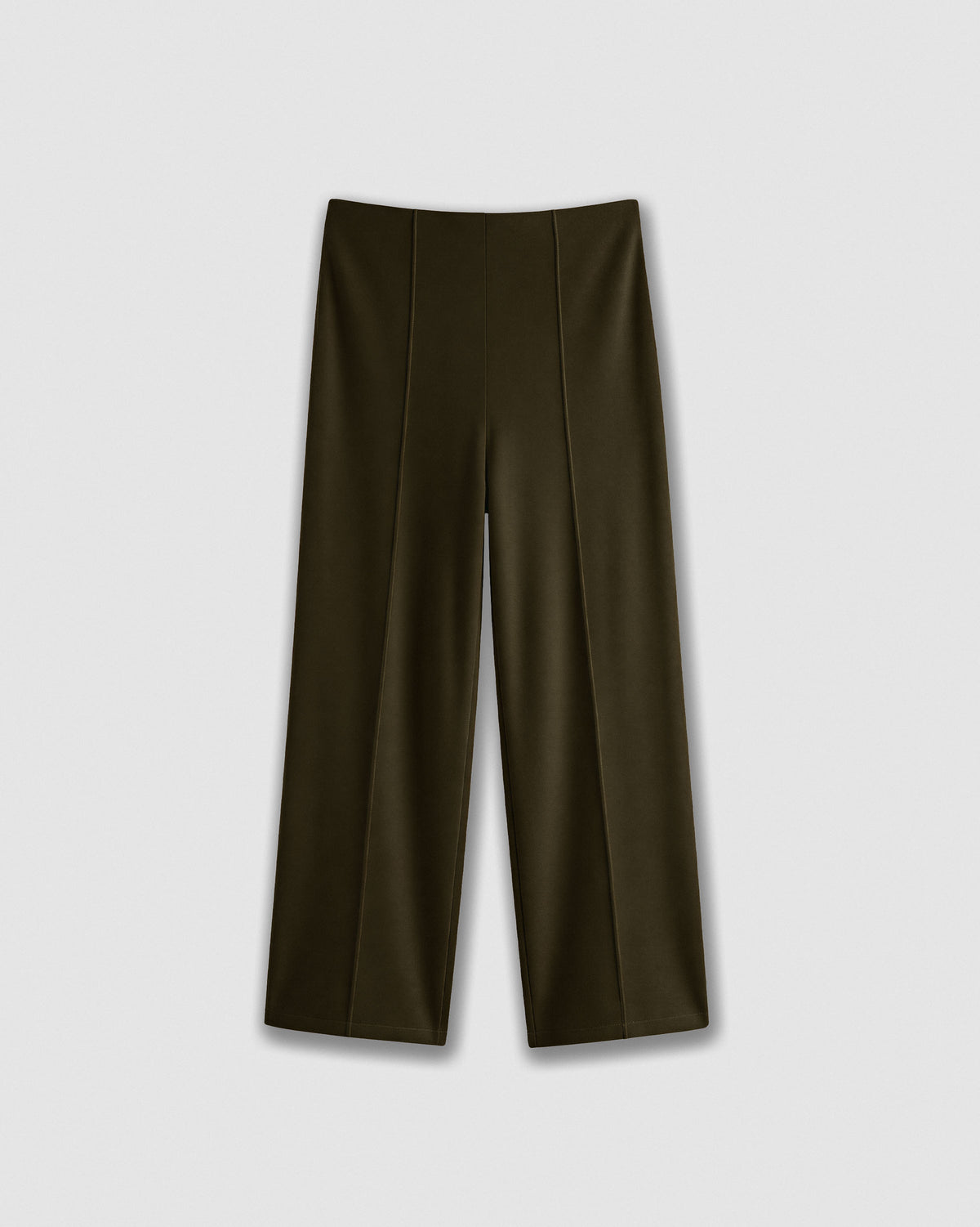 Pantalón largo pinzas angorina liso verde