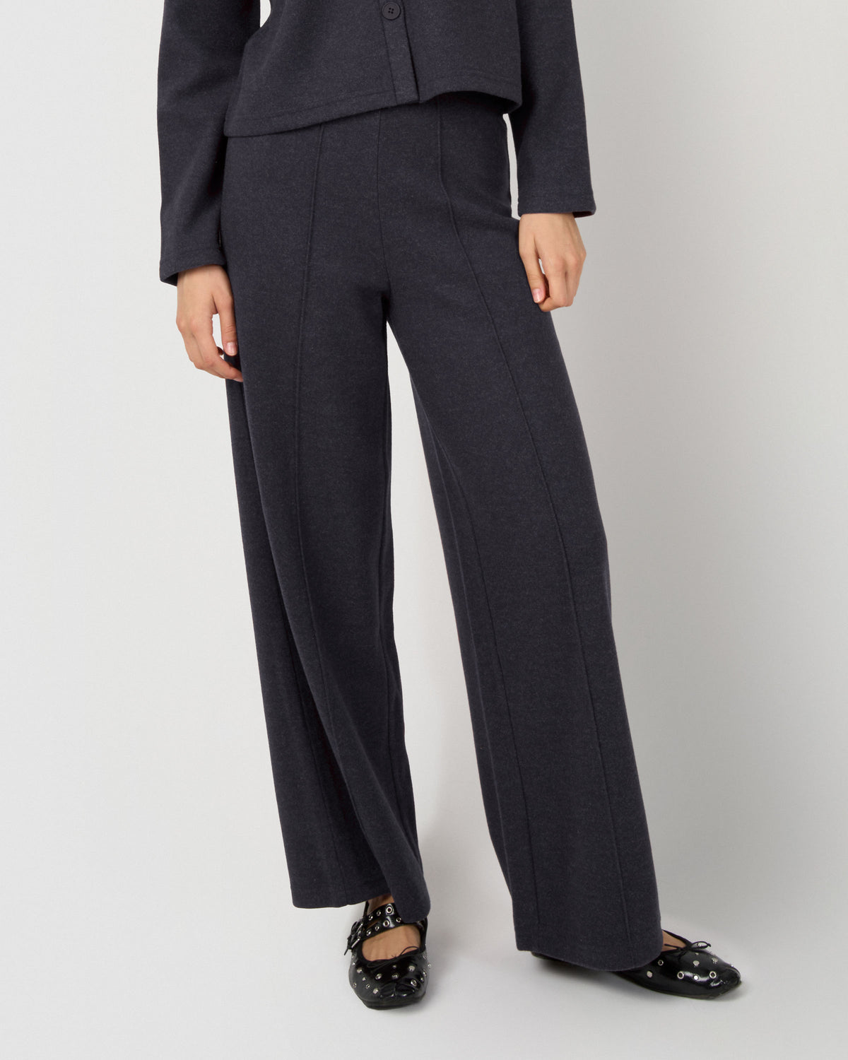 Pantalón largo pinza paño azul marino