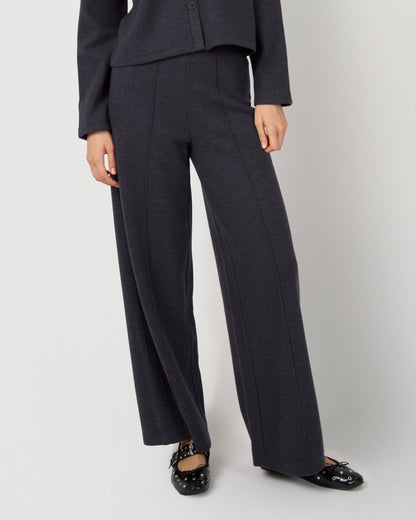Pantalón largo pinza paño azul marino