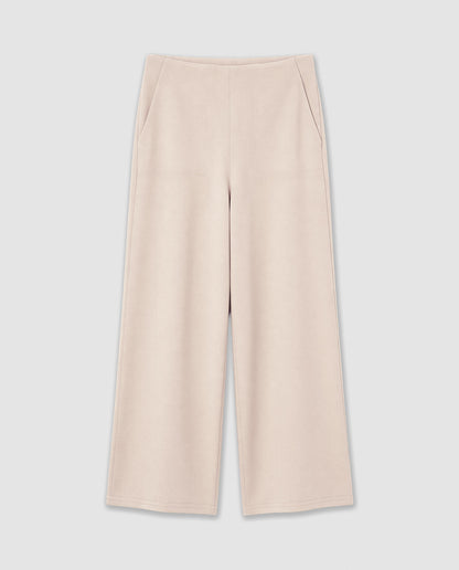 Pantalón largo angorina liso beige