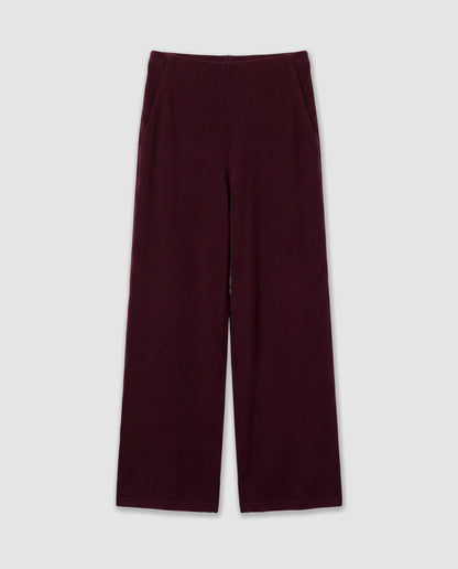Pantalón largo angorina liso burdeos
