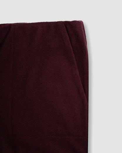 Pantalón largo angorina liso burdeos