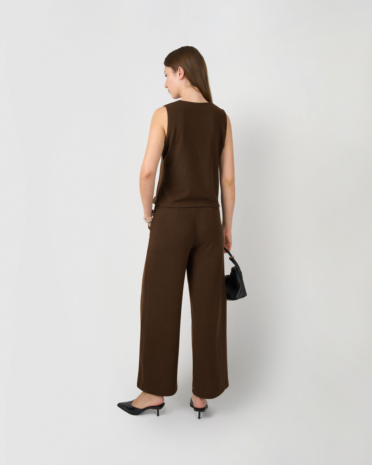 Pantalón largo angorina liso chocolate