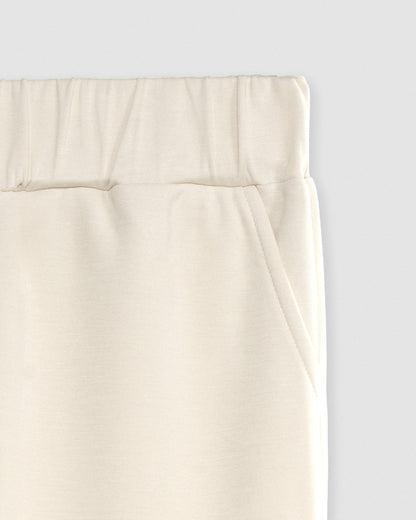 Pantalón jogger fluido liso natural