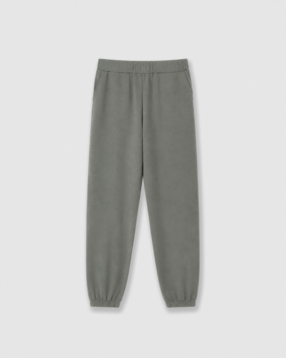 Pantalón jogger fluido liso azul agua
