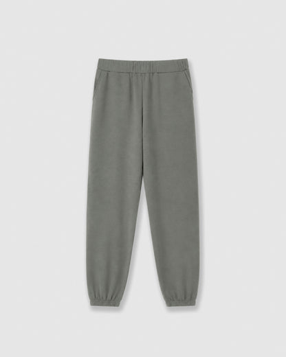 Pantalón jogger fluido liso azul agua