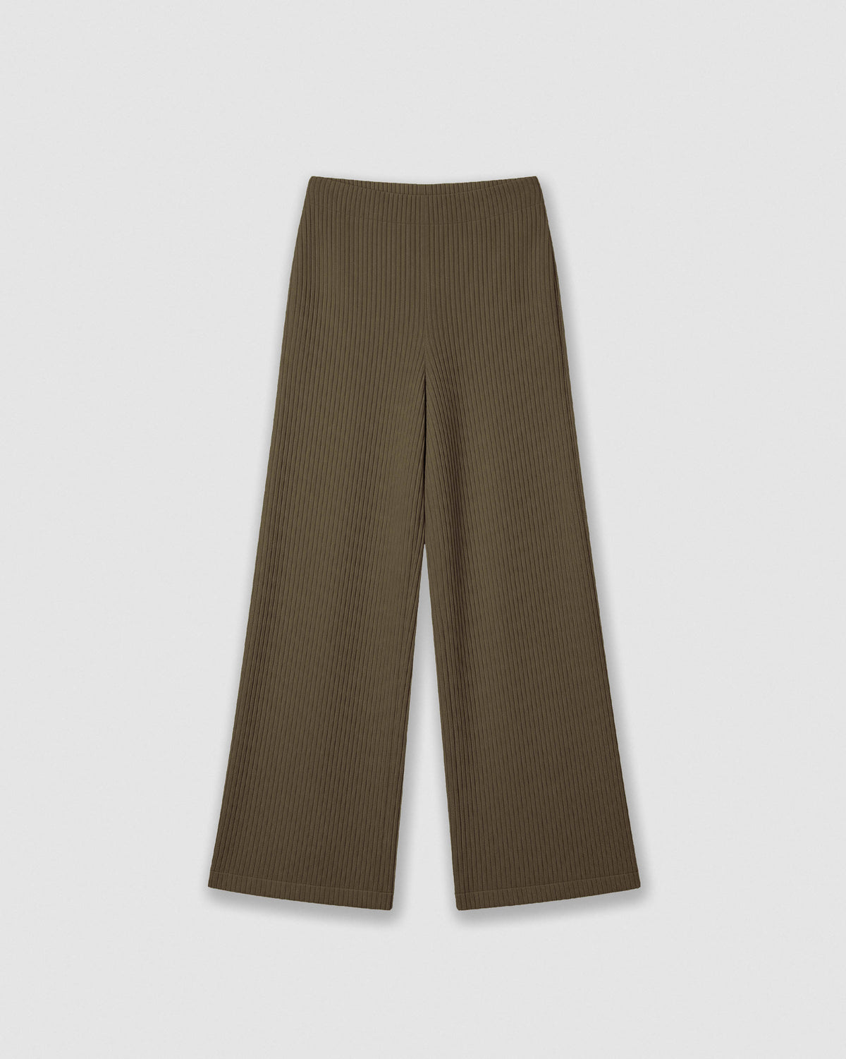 Pantalón cropped canalé verde