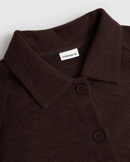 Chaqueta botón paño marrón