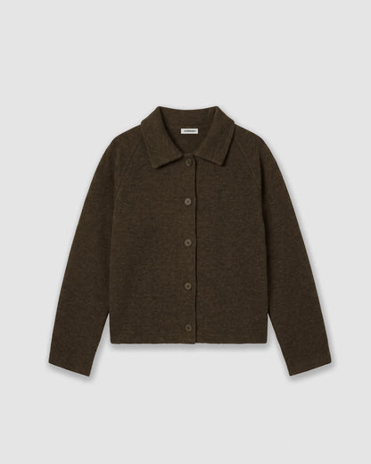 Chaqueta botón paño verde