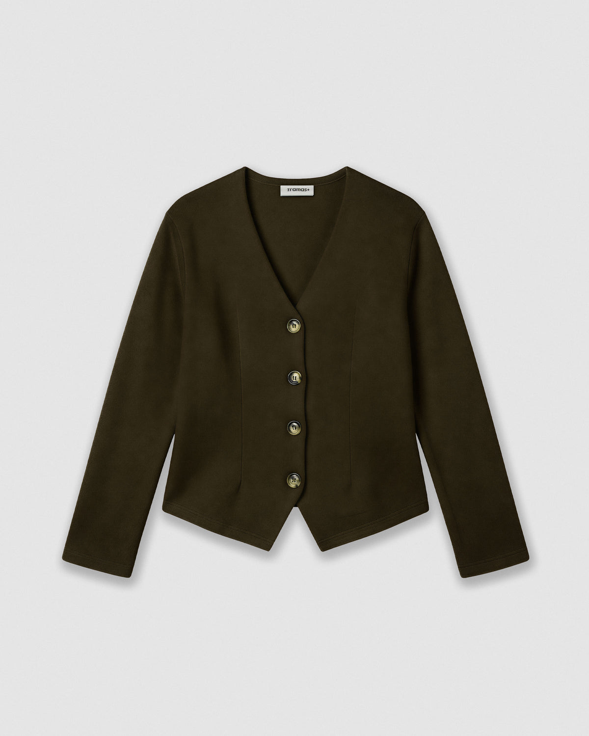 Chaqueta botón angorina verde