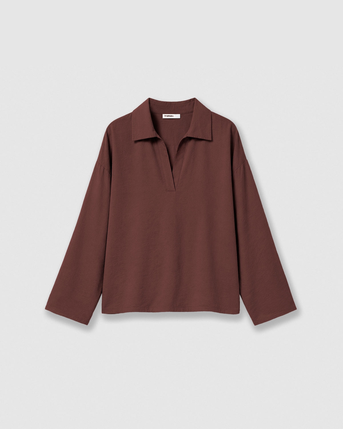 Blusa solapa lisa tinto