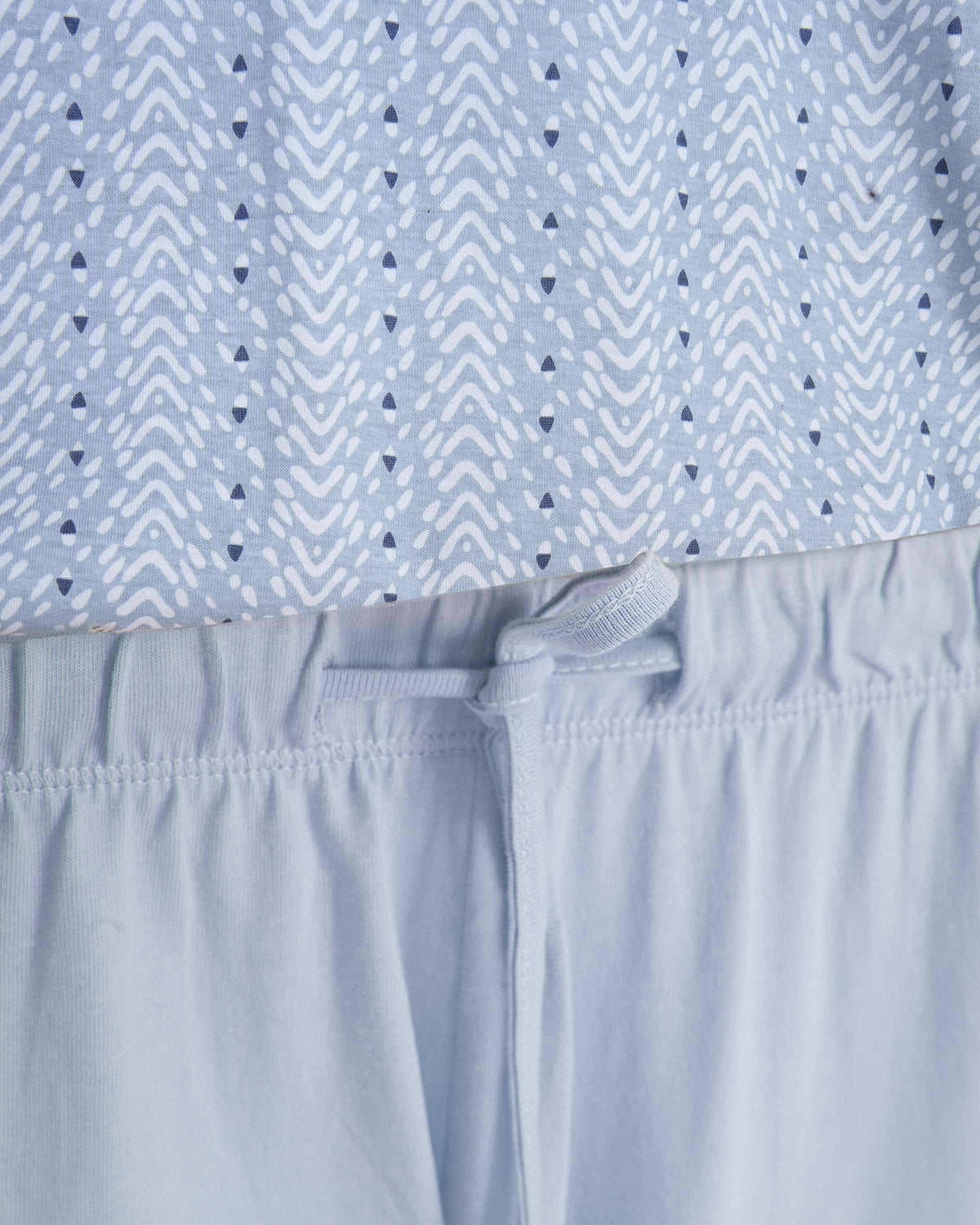 Pijama largo algodón frunce zuberi índigo
