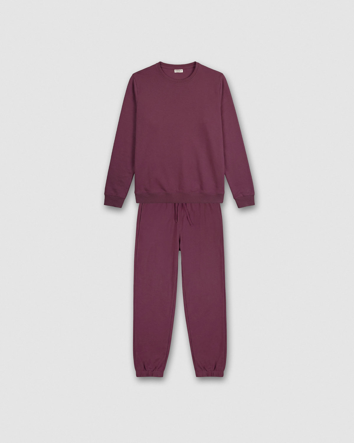 Set deportivo sudadera pantalón jogger berenjena