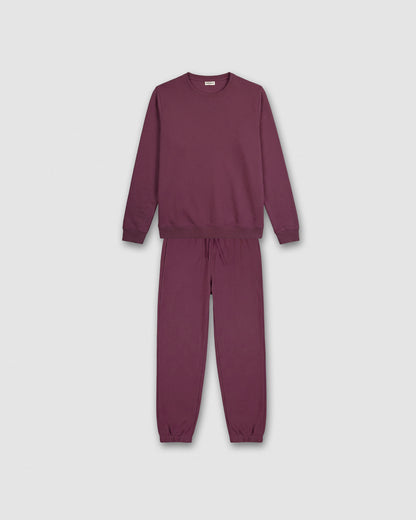 Set deportivo sudadera pantalón jogger berenjena