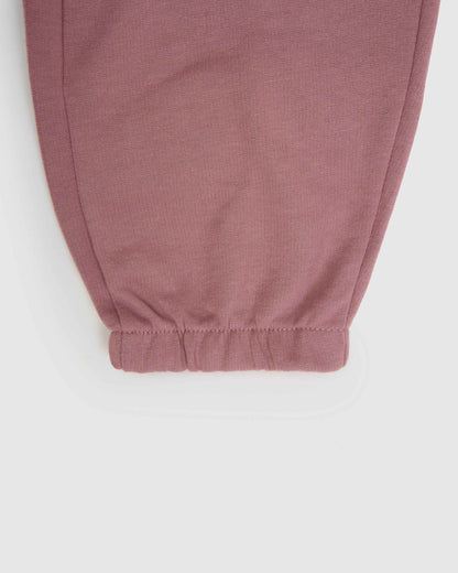 Set deportivo sudadera pantalón jogger malva