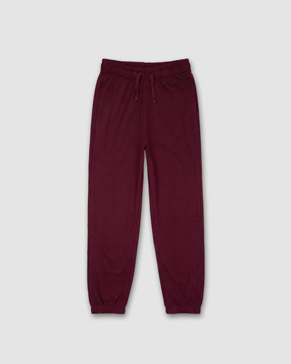 Set deportivo jogger sudadera burdeos