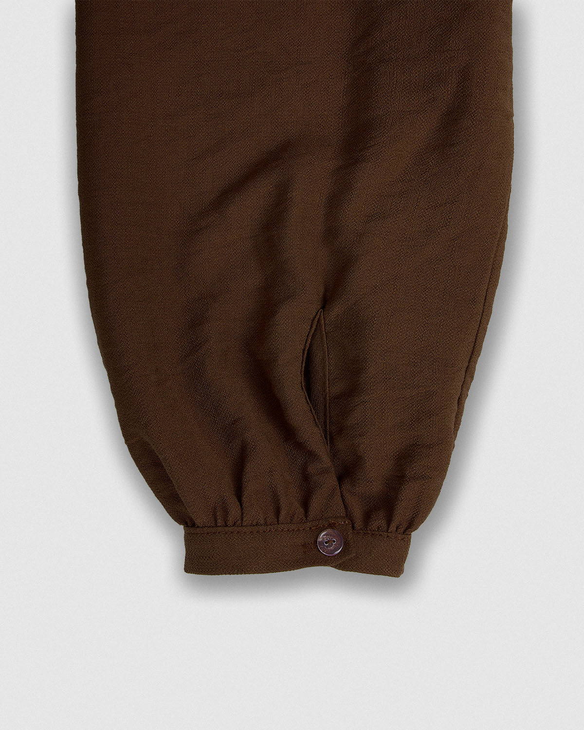 Set blusa y falda midi viscosa lisa chocolate