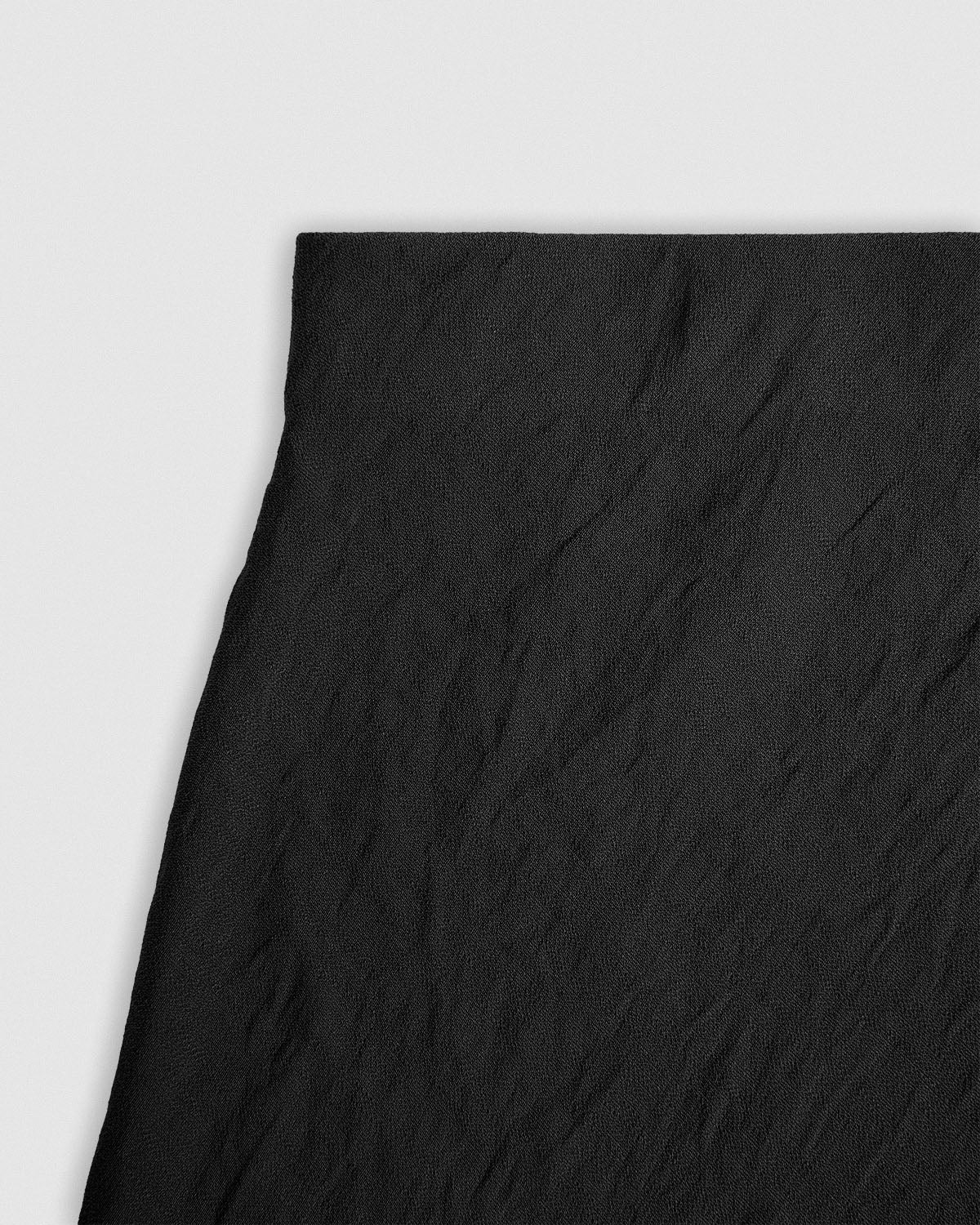 Falda midi viscosa viscosa negro
