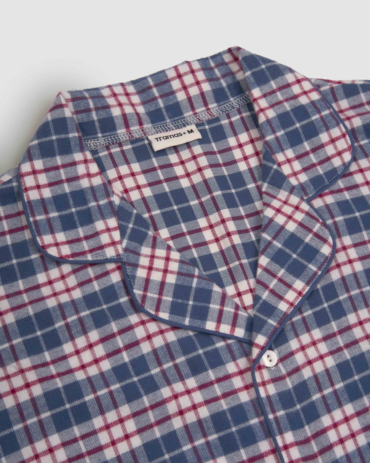 Pijama camisero franela algodón cuadro nevia burdeos