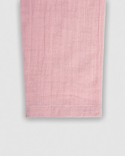 Pijama largo camisero muselina rosa claro