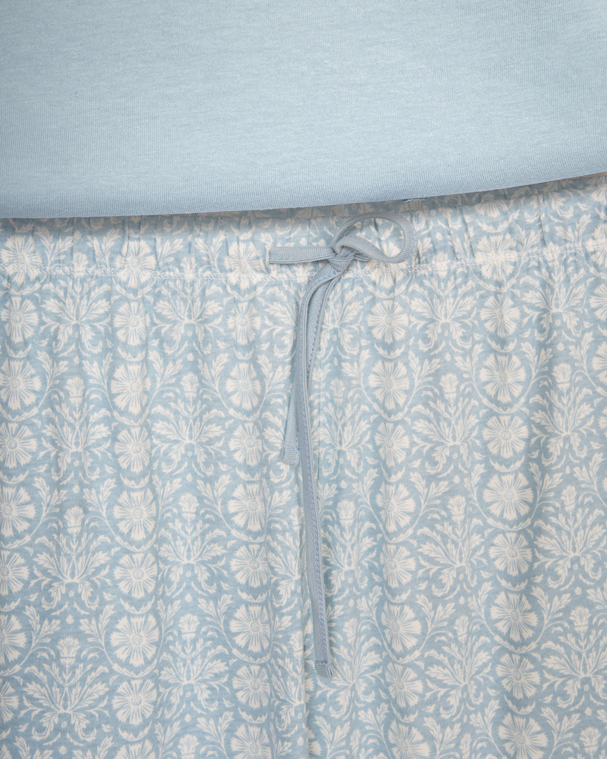 Pijama largo de algodón con escote pico riana índigo