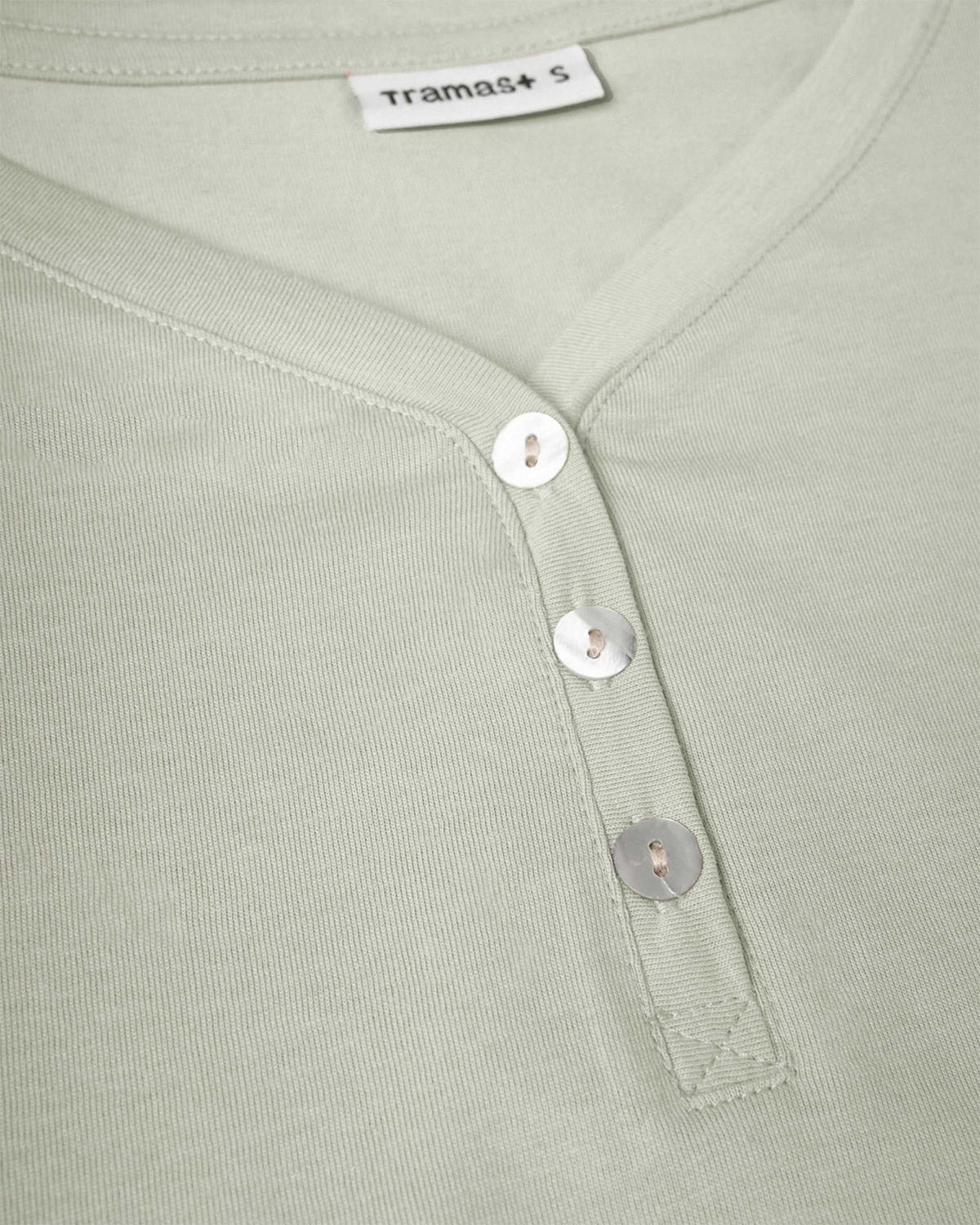 Pijama largo de algodón con escote pico seren verde