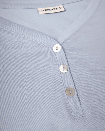 Pijama largo de algodón con escote pico solta índigo