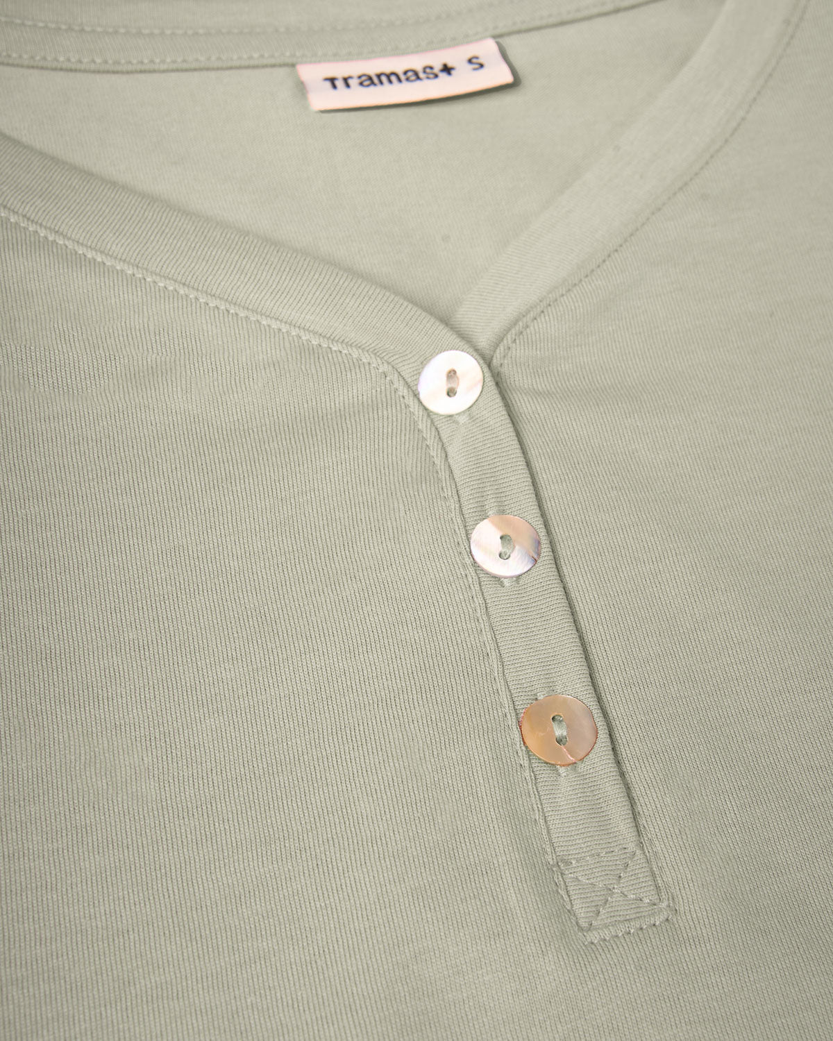 Pijama largo de algodón con escote pico yota verde