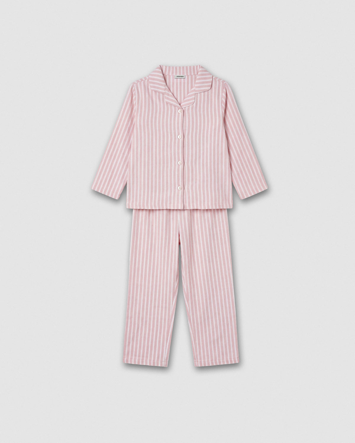 Pijama camisero franela kids raya ceballos rosa