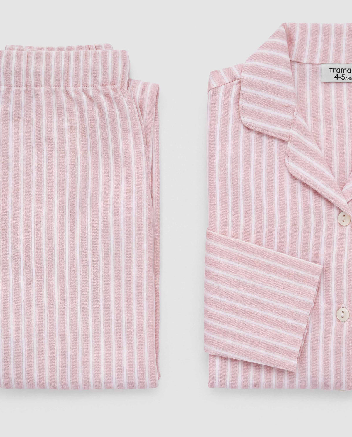 Pijama camisero franela kids raya ceballos rosa