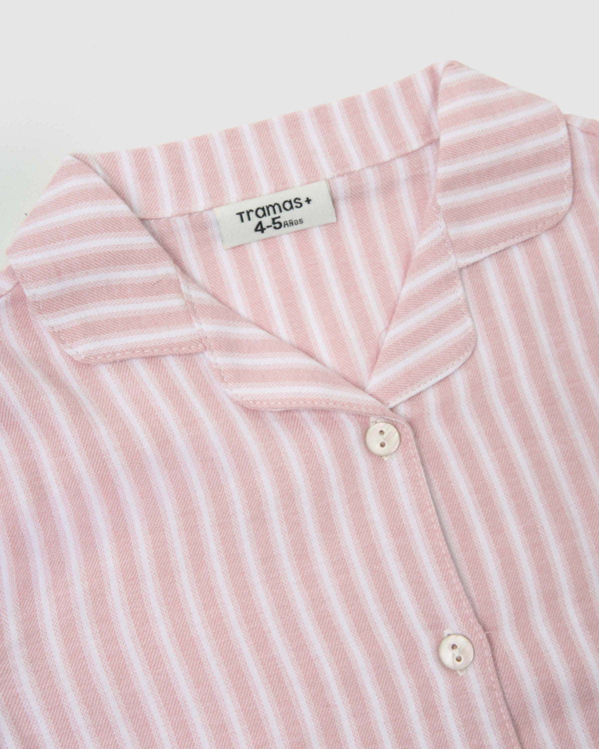 Pijama camisero franela kids raya ceballos rosa