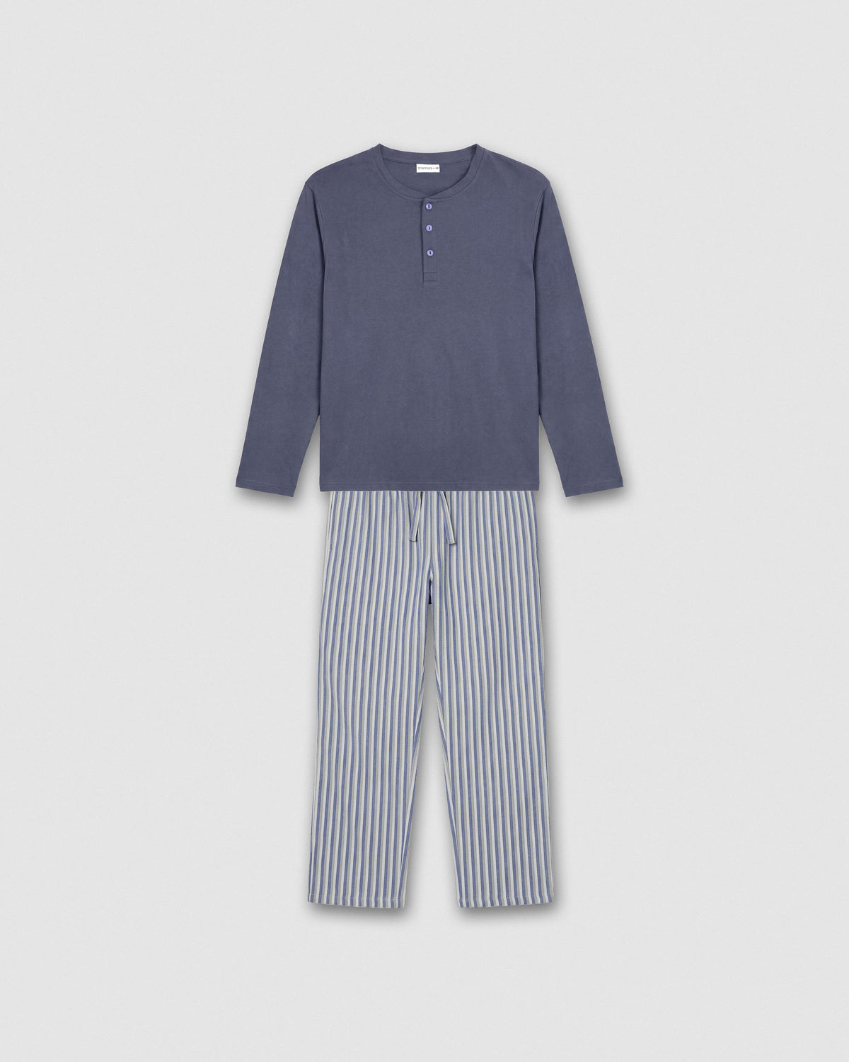 Pijama franela algodón raya mare índigo