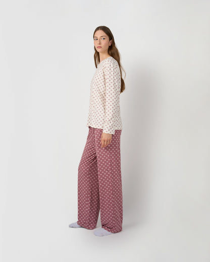 Pijama largo soft jabari malva