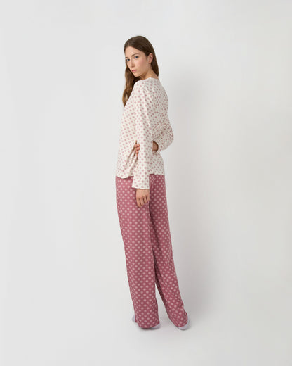 Pijama largo soft jabari malva