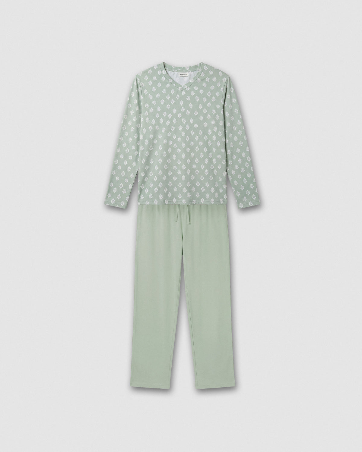 Pijama largo soft bahari verde cacería