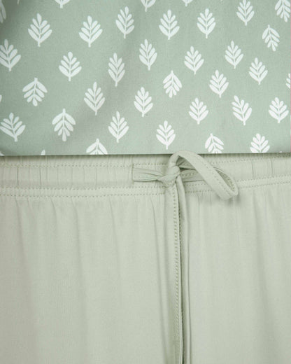 Pijama largo soft bahari verde cacería