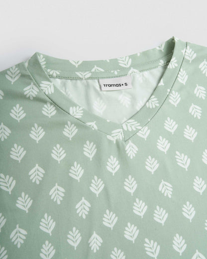 Pijama largo soft bahari verde cacería