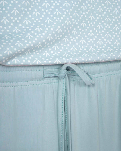 Pijama largo soft amuna azul agua