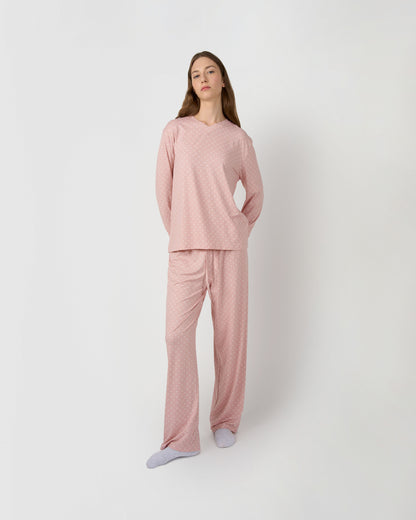 Pijama largo soft asah rosa