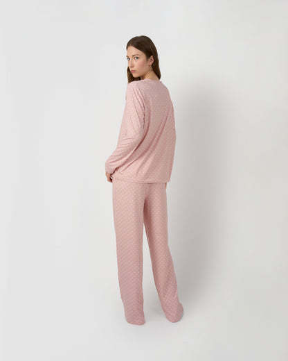 Pijama largo soft asah rosa