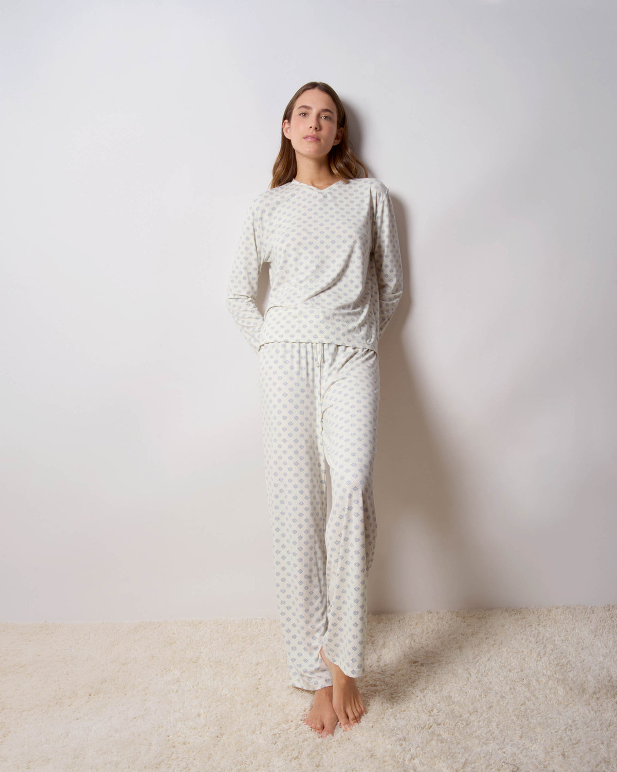Pijama largo suave jabari índigo