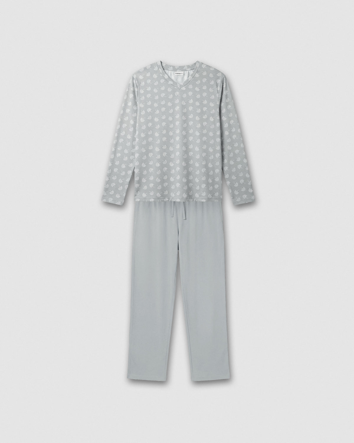 Pijama largo soft kaya gris