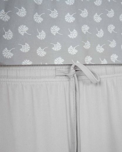 Pijama largo soft kaya gris