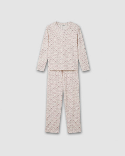 Pijama largo suave nia rosa