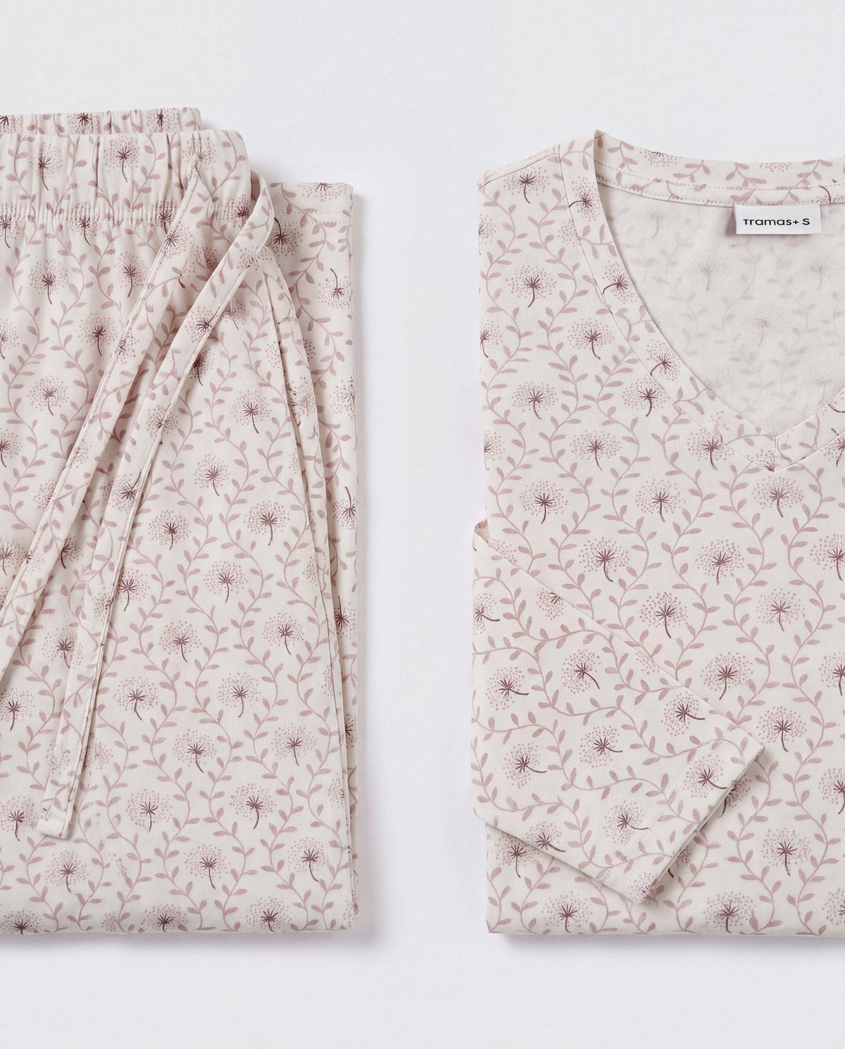 Pijama largo suave nia rosa
