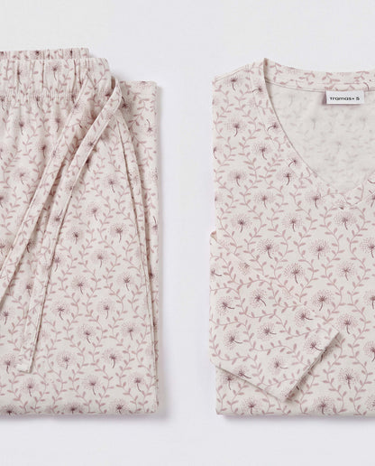 Pijama largo suave nia rosa