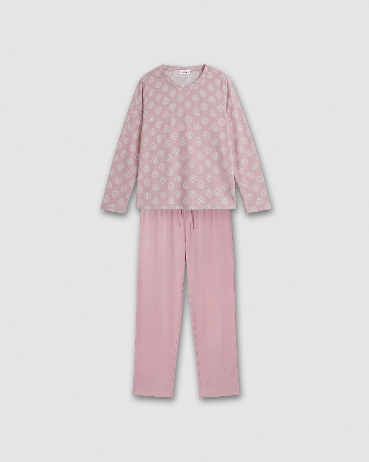 Pijama largo soft upepo rosa