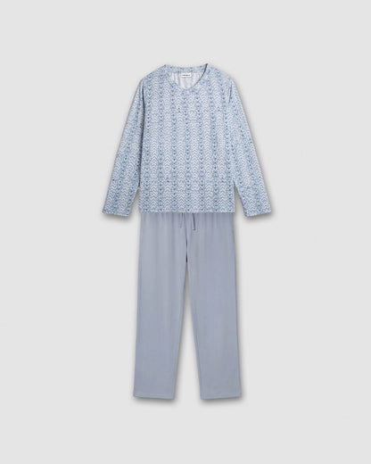 Pijama largo soft zuberi índigo
